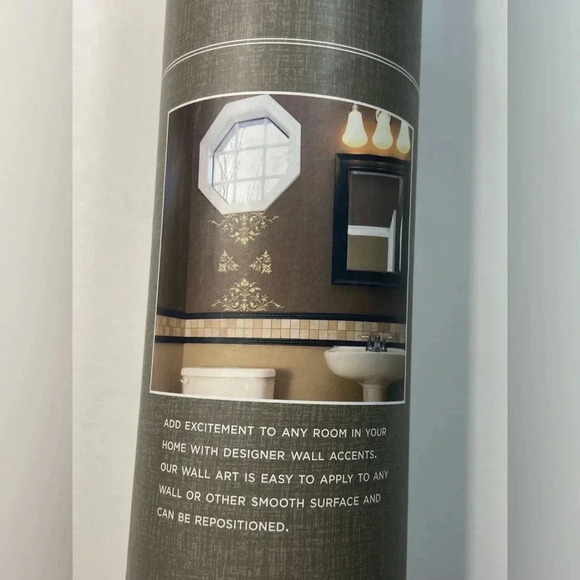 Designer Wall Accents - Gold  Foil Design – Adhesive Wall Art– BNIB. - Picture 2 of 10